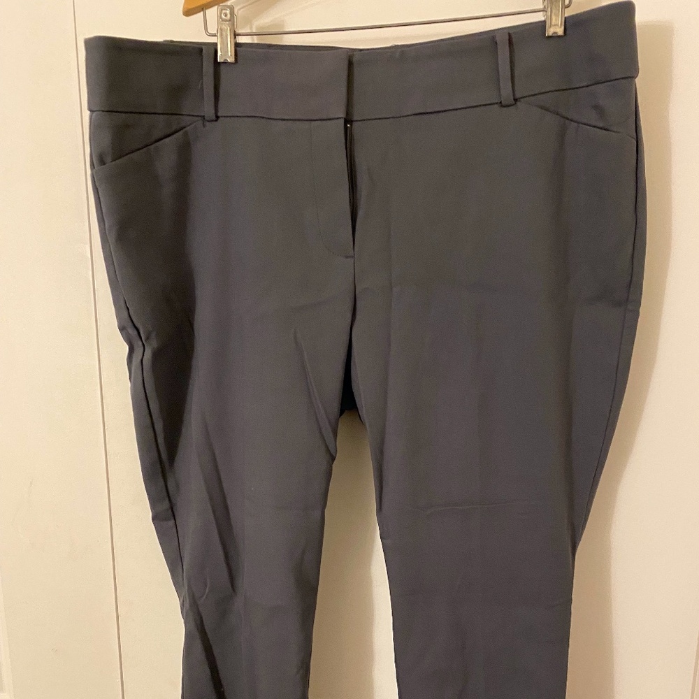 Ann Taylor Loft plus size slate gray Marissa work pants